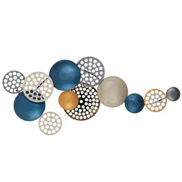Wallity Bronte - CH103-2 Escultura de Pared de Metal Plateado